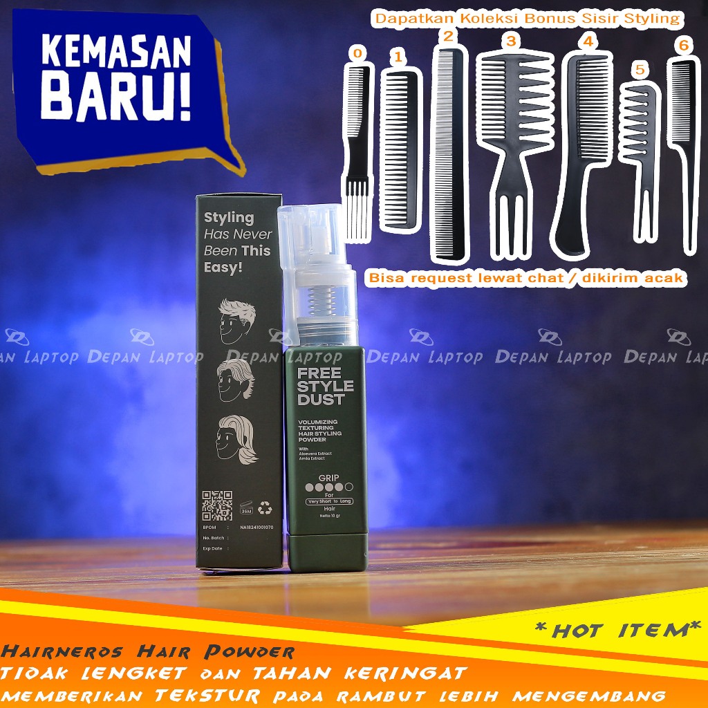 Jual Hairnerds Professional Freestyle Dust Hair Powder Styling Rambut ...