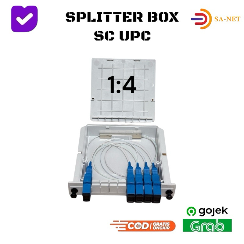 Jual SPLITTER BOX SC UPC 1:4 PLC PASSIVE SPLITER BOX 4 WAY | Shopee ...