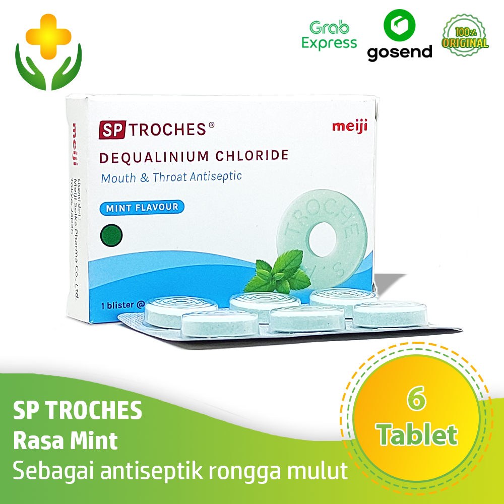 Jual SP Troches Meiji Rasa Mint Obat Radang Tenggorokan | Shopee Indonesia