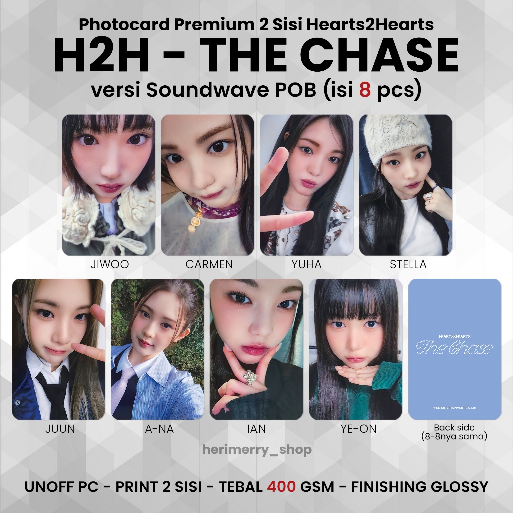 Jual (ISI 5/8 PCS) Photocard HEARTS2HEARTS THE CHASE - PC Premium