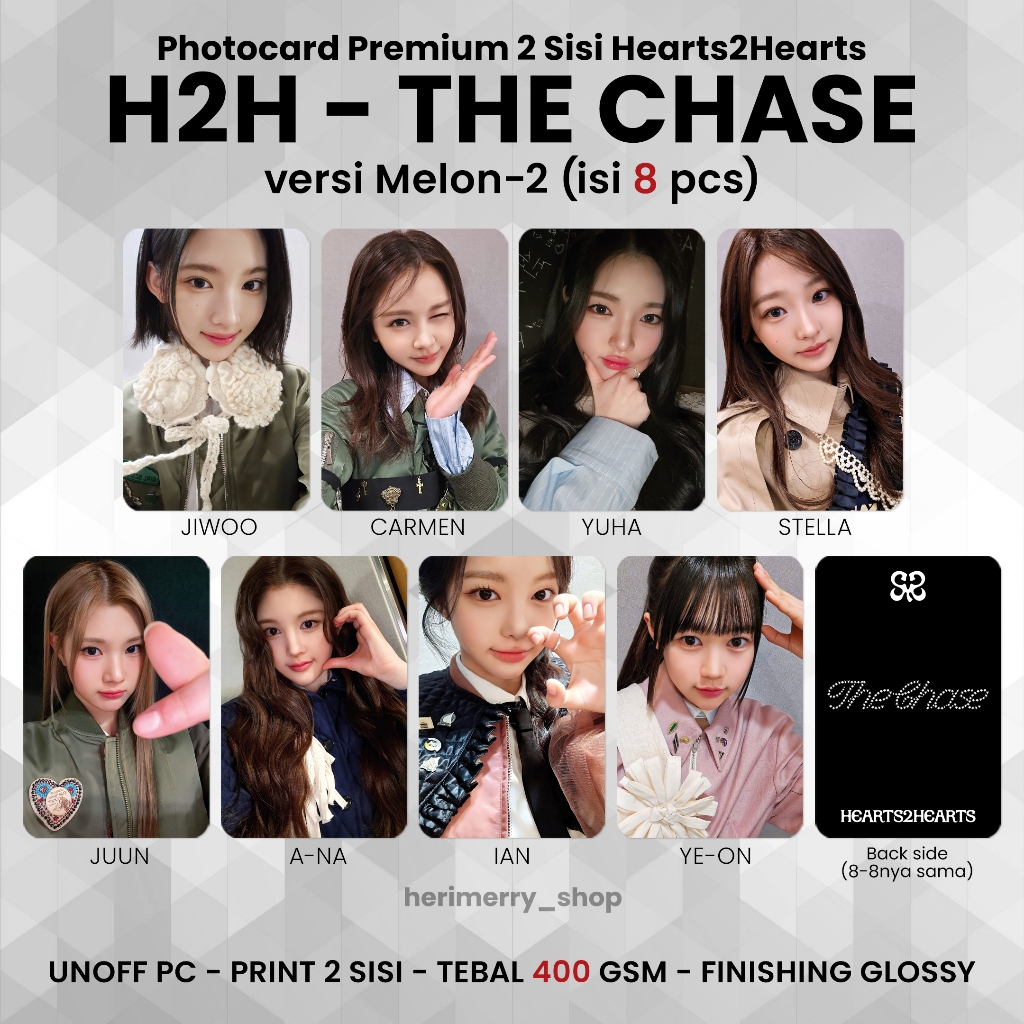 Jual (ISI 5/8 PCS) Photocard HEARTS2HEARTS THE CHASE - PC Premium