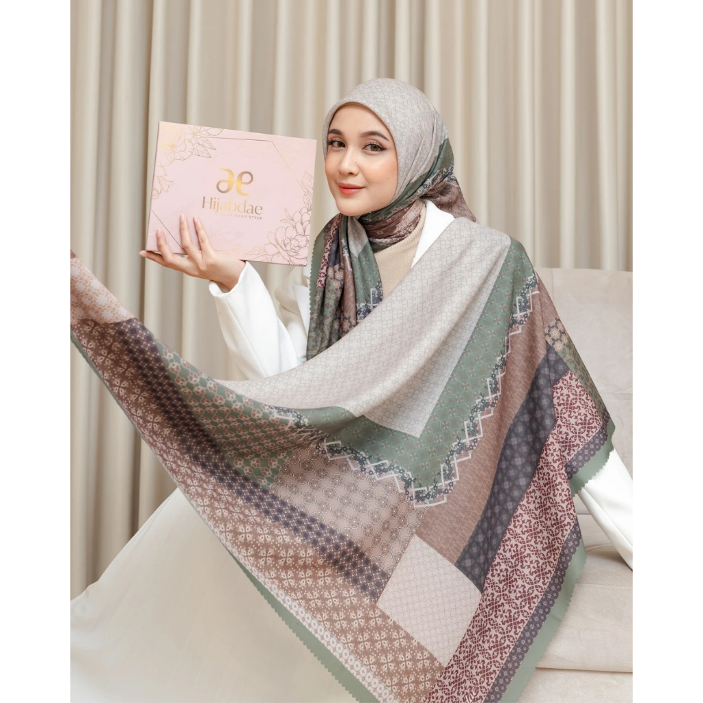 Hijabdae Hijab Motif Voal Premium Eleganza Series (Hijab Segiempat Motif Voal Premium)