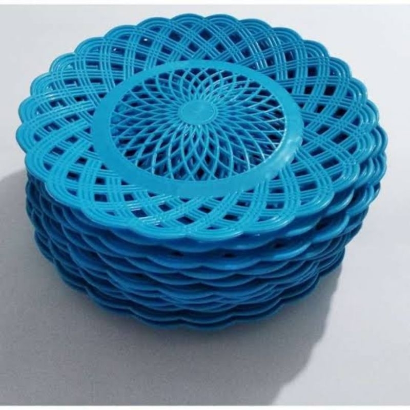 3 Lusin Piring Rotan Plastik Diameter 24 Cm Isi 36 Pcs - foto 4