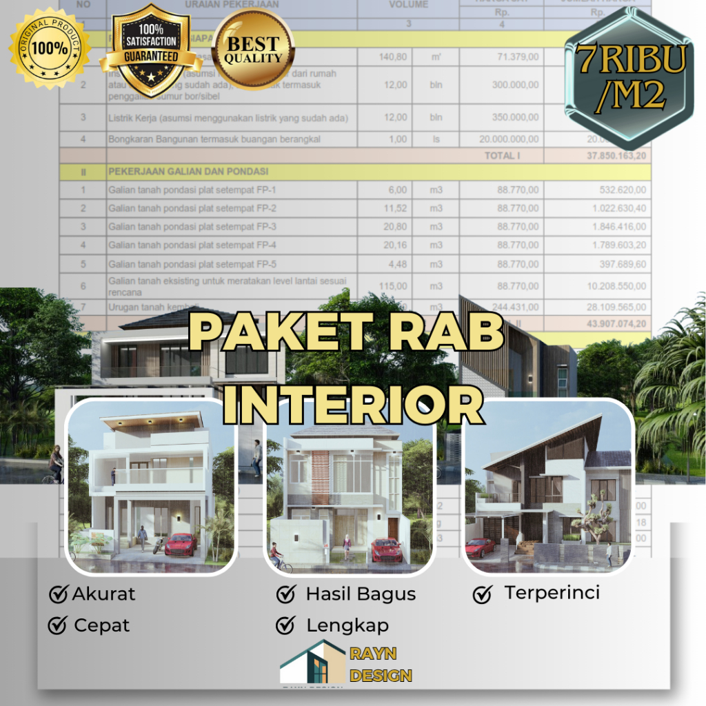 Jual Jasa Hitung RAB Interior Lengkap Dan Terperinci | Shopee Indonesia