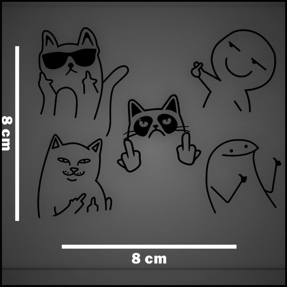 Jual Stiker Sticker Cutting MOTIF RANDOM HITAM Stiker Potong Sticker ...