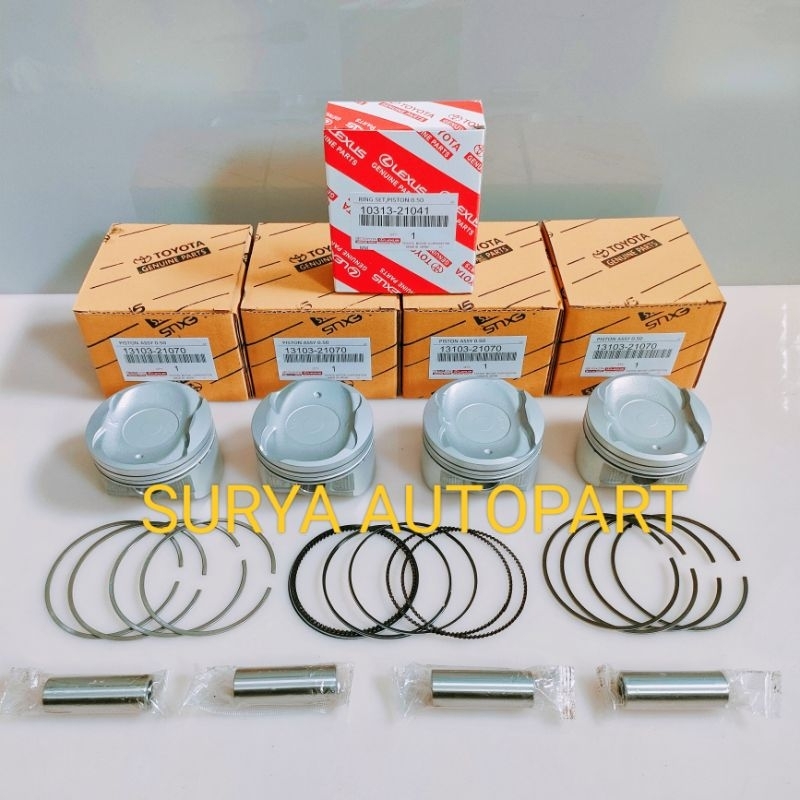 Jual PISTON+RING PISTON TOYOTA VIOS YARIS 1NZ STD-1.00 | Shopee Indonesia