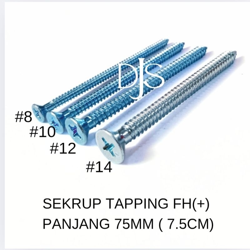Jual 100PCS TAPING FAB (+) 7CM SEKRUP TAPPING FH (+) #8X3