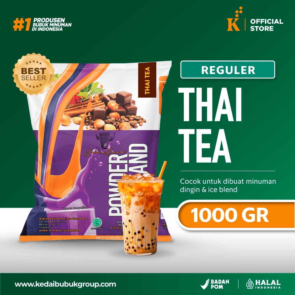 Jual Bubuk Minuman Bubble Thai Tea Javalnd 1 kg | Shopee Indonesia
