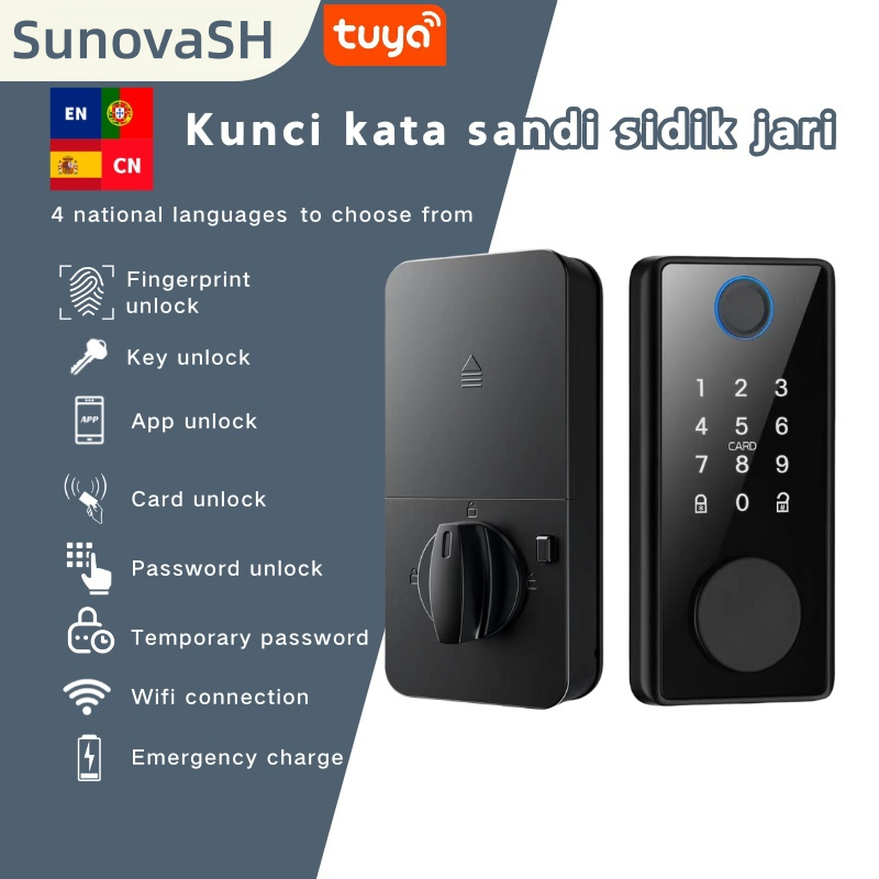 Jual Smart Lock Kunci Pintu Digital Deadbolt Smart Door Lock Smart Home ...