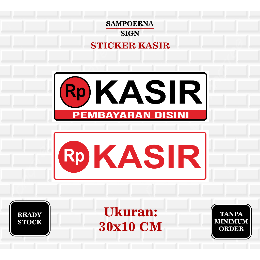 Jual Stiker Kasir / Stiker Pembayaran Kasir / Stiker Tempat Pembayaran ...