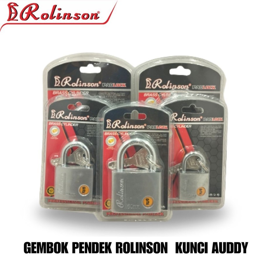 Jual Gembok Pendek Profesional Padlock Rolinson Kunci Auddy 32-70mm ...