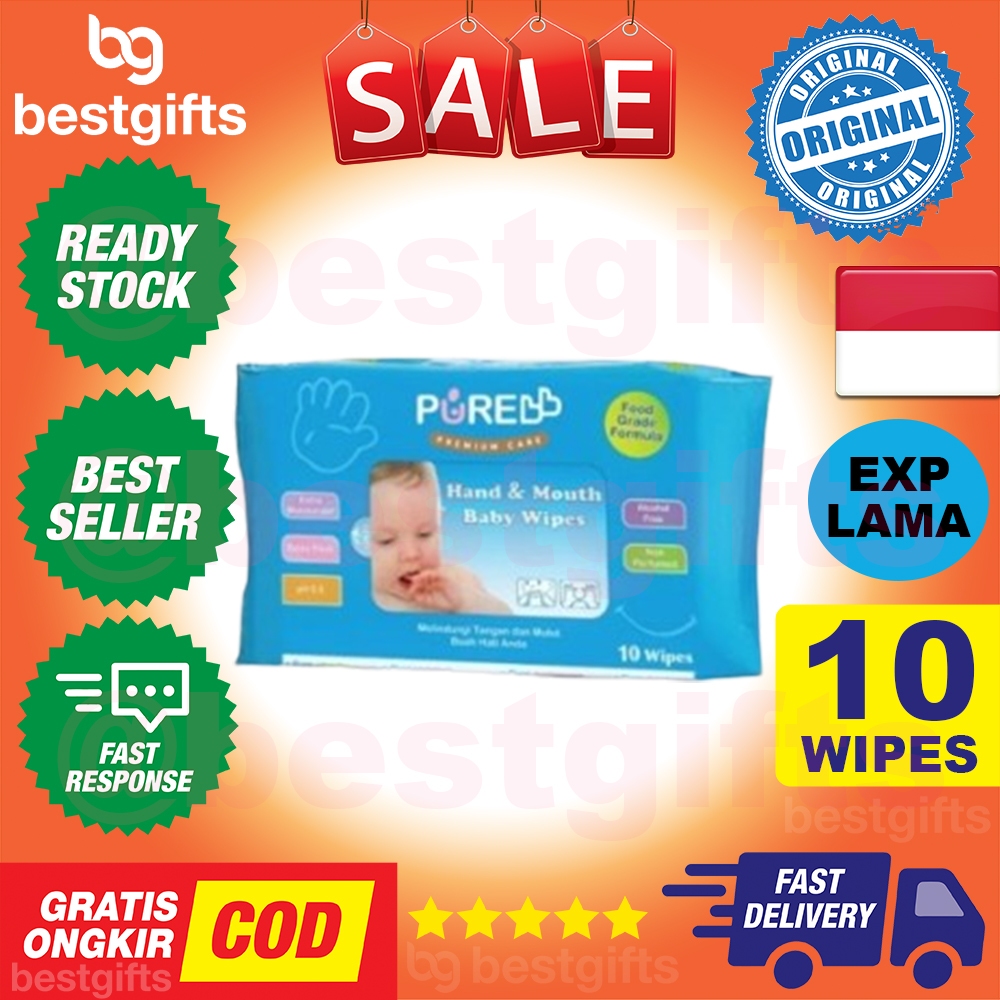 Jual PUREBB PURE BABY PUREKIDS HAND & MOUTH CLEANSING CLEANING WIPES ...