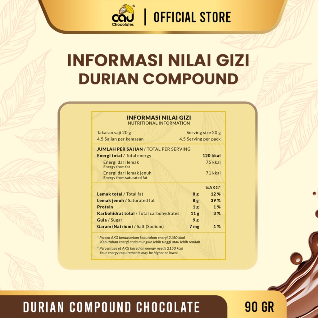 Jual Cocoa Land - Compound Chocolate I LOVE BALI Durian - 90 gr ...