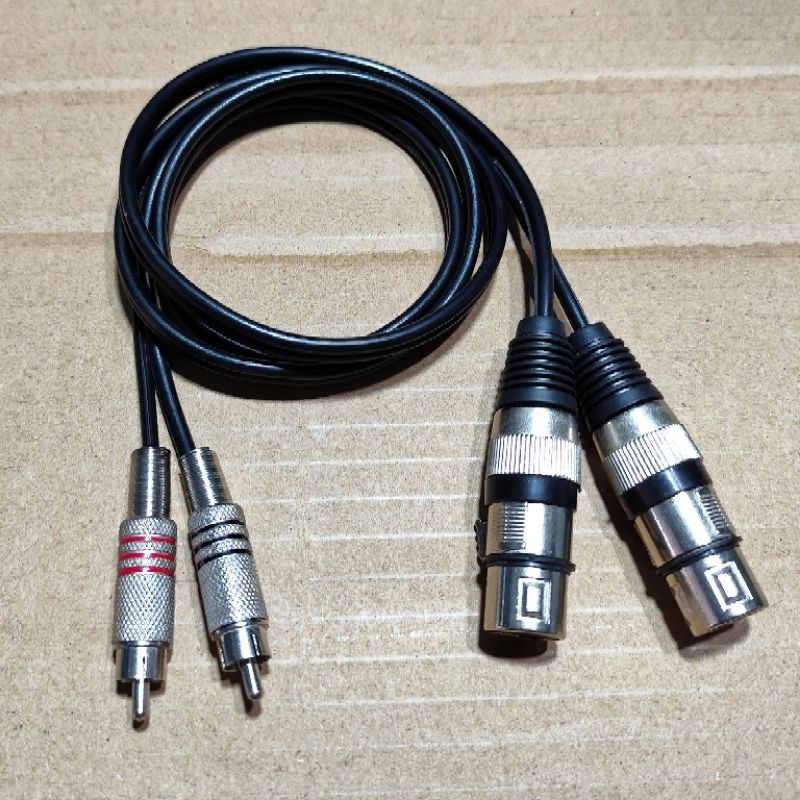 Jual Kabel Input Dobel 2-2 Jek RCA Besi To Jek XLR Canon Female ...