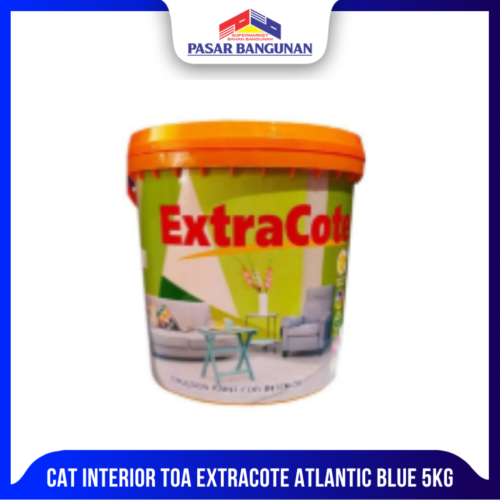 Jual CAT INTERIOR TOA EXTRACOTE ATLANTIC BLUE 5KG | Shopee Indonesia
