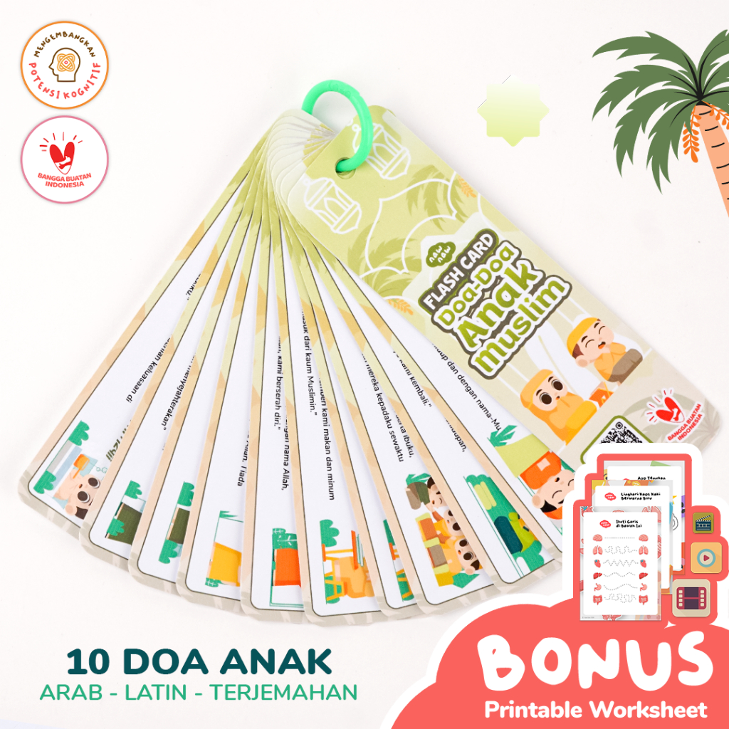 Jual nawnaw - Flash Card Doa Anak Islami, Doa Sehari Hari Untuk Anak ...
