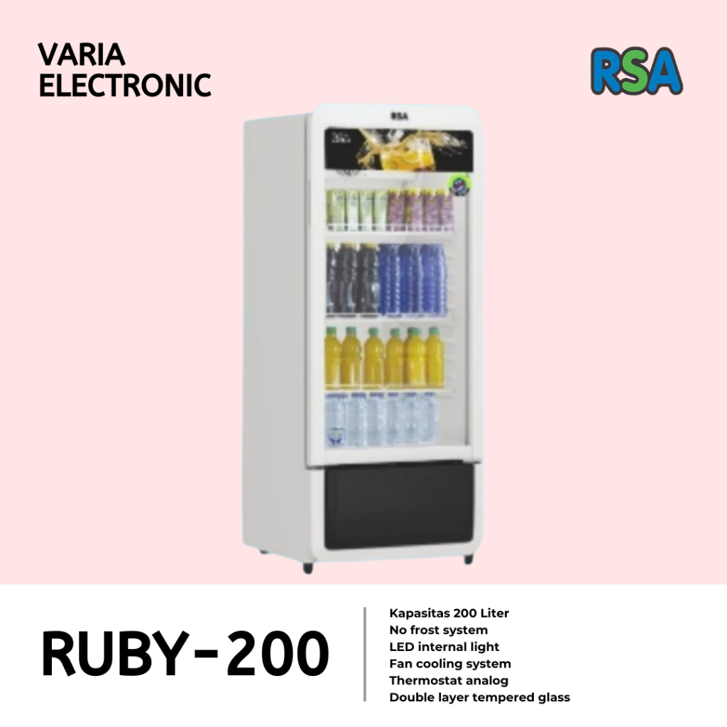 Jual Showcase RSA RUBY-200 3 Rak Kapasitas 200 Liter | Shopee Indonesia