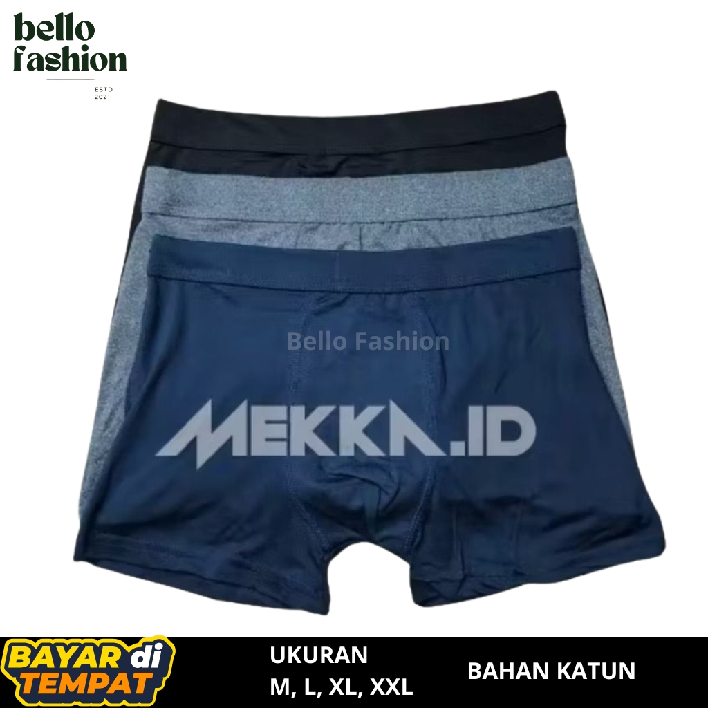 Jual PROMO CELANA DALAM KATUN BOXER (ISI 3PCS) | Shopee Indonesia