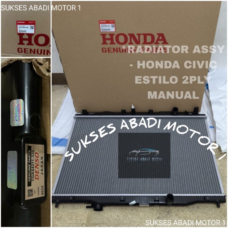 Jual RADIATOR ASSY HONDA CIVIC ESTILO 2PLY MANUAL ORIGINAL DENSO JAPAN ...