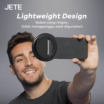JETE RL1 Ring Light Selfie For Smartphone HP LED With 3 Light Mode Rechargeable Clip On Garansi