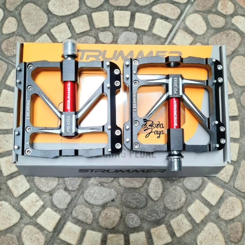 Jual PEDAL SEPEDA MTB ALLOY BEARING STRUMMER 2033 HITAM | Shopee Indonesia