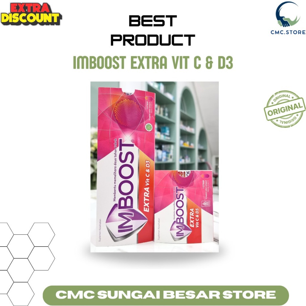 Jual Imboost Extra Vit C dan D3 isi 8 Kaplet | Shopee Indonesia