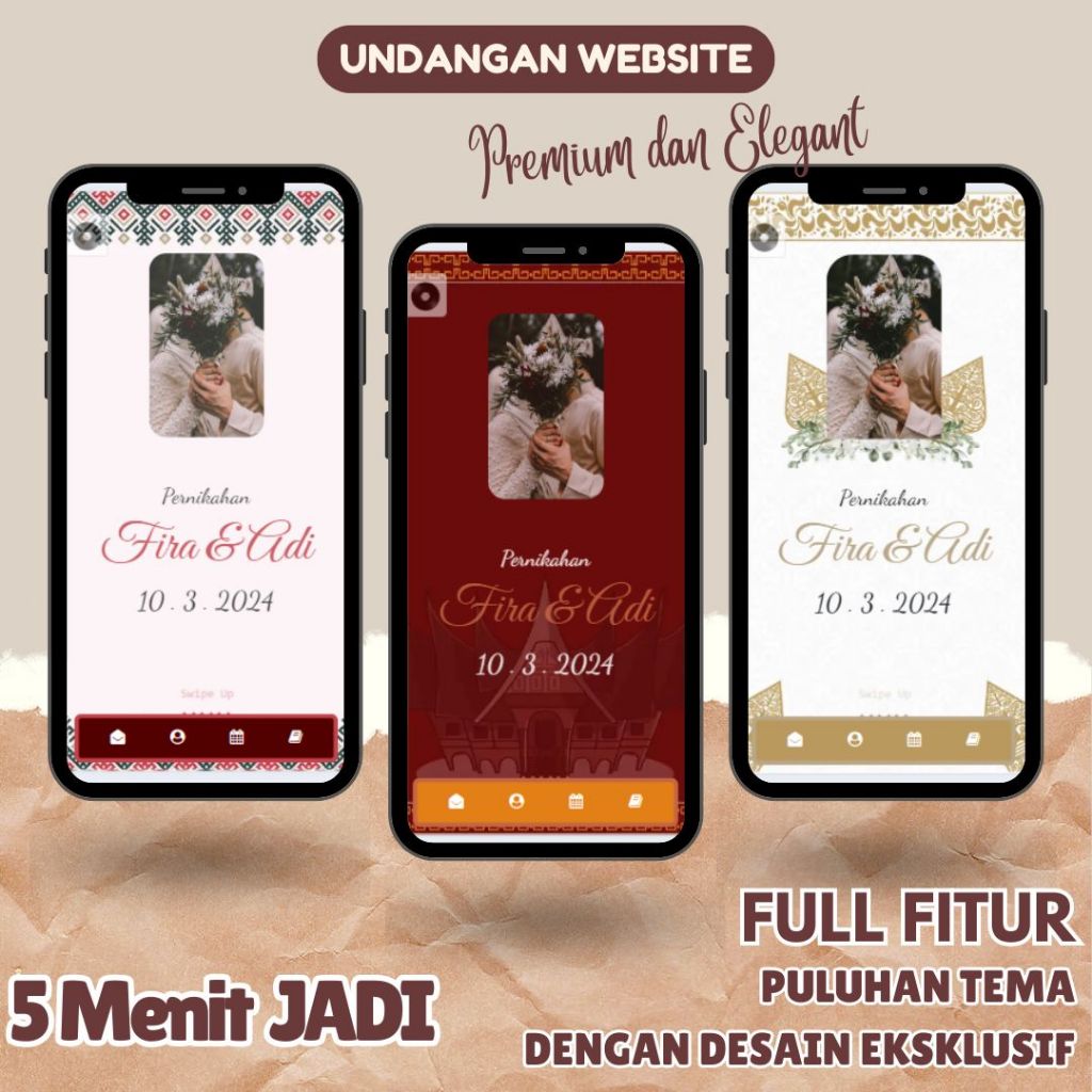 Undangan Digital Website Pernikahan Web Tema Adat