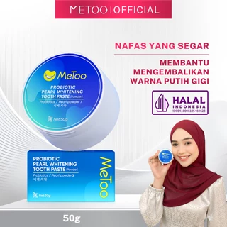 MeToo Teeth Whitening Powder 50g / Whitening Tooth Powder / Probiotik / mengurangi noda pada gigi / menghilangkan bau mulut