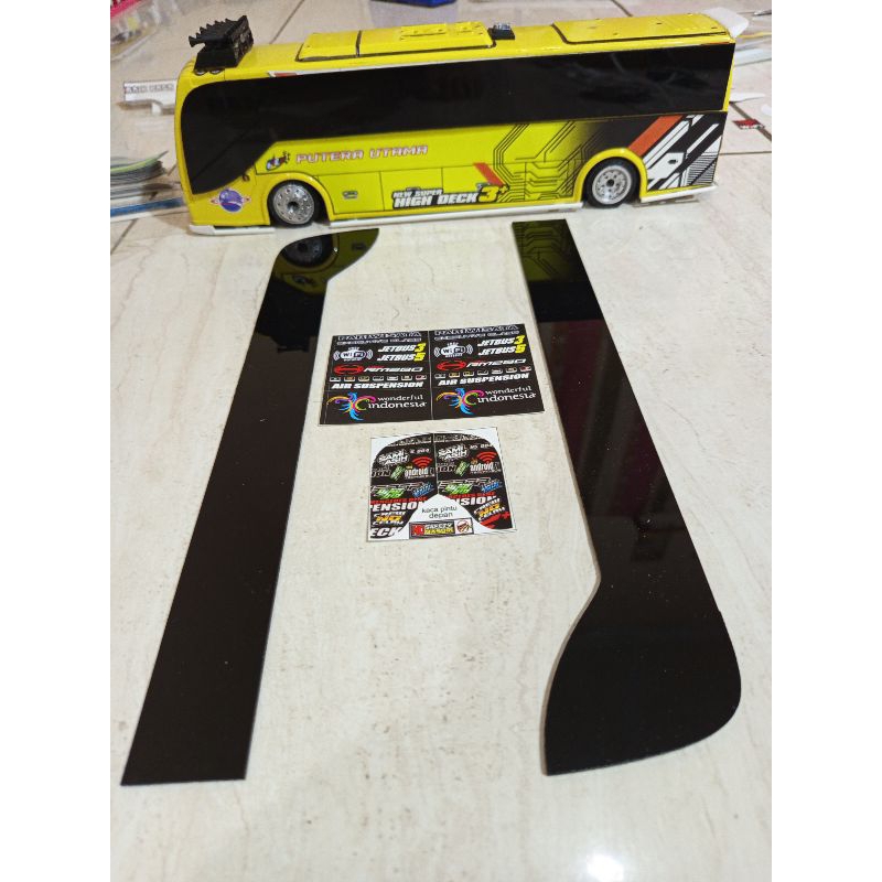 Jual kaca samping miniatur bus plastik RKC sepasang bahan akrilik ...