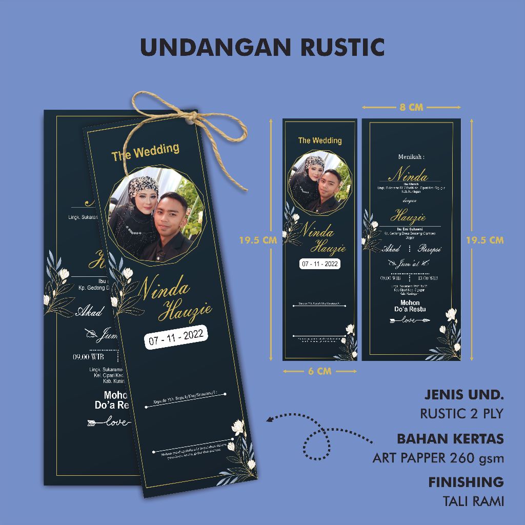 Jual Undangan Pernikahan / Undangan Tali Rami / Undangan Hantag ...