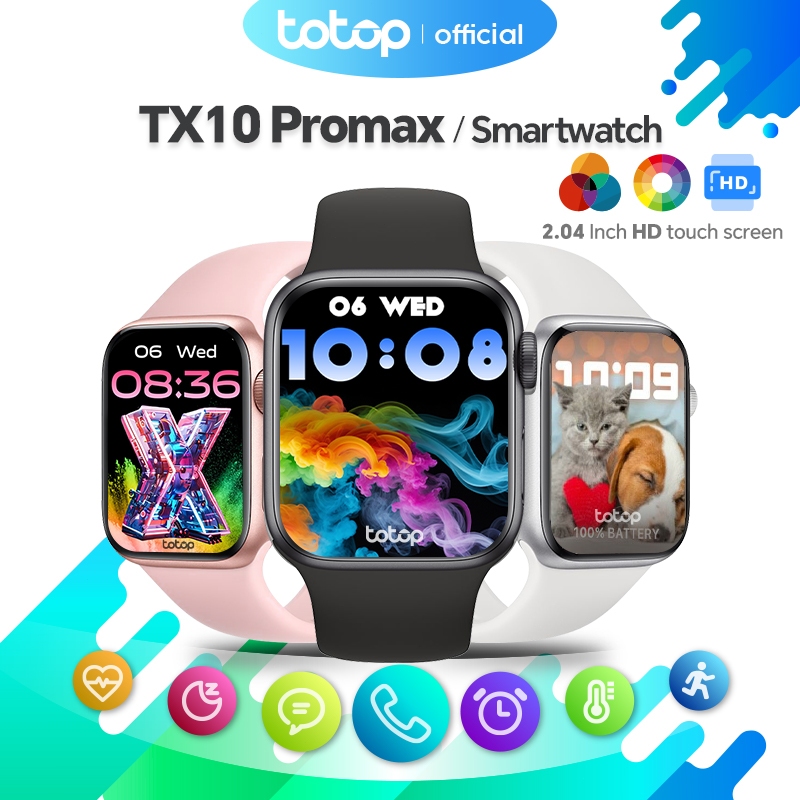 Totop SmartWatch TX10 Promax Fashion Bluetooth Smartband inch HD  Screen Full Touch Bluetooth Call Jam Tangan Calculator Custom Wallpaper  Wanita