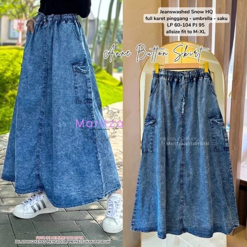 Jual Rok jeans cargo-rok jeans cargo wanita-rok jeans cargo jumbo-rok ...
