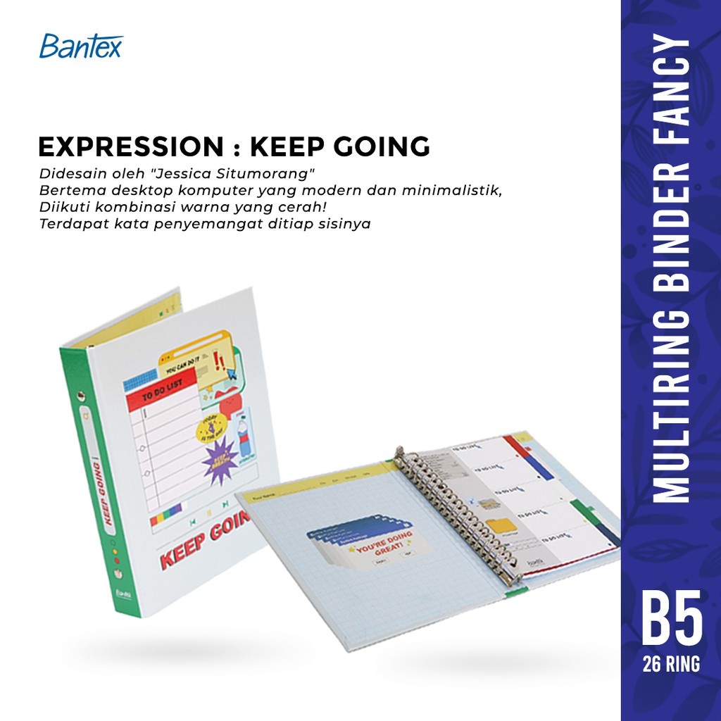 Jual Bantex Binder A5 / B5 Notebook Buku Catatan Aesthetic - Motif Keep ...