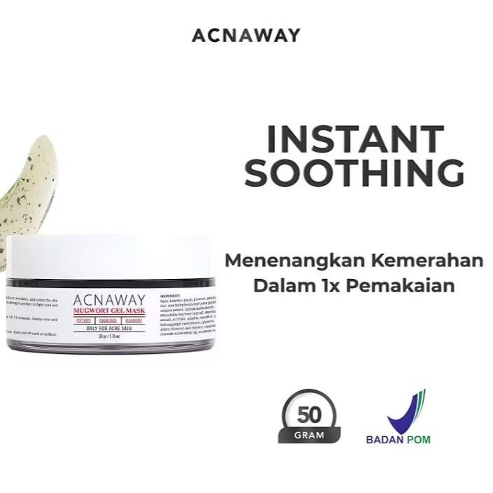 Jual Acnaway Mugwort Gel Mask + Mugwort Water Gel + Stubborn Acne Cream ...