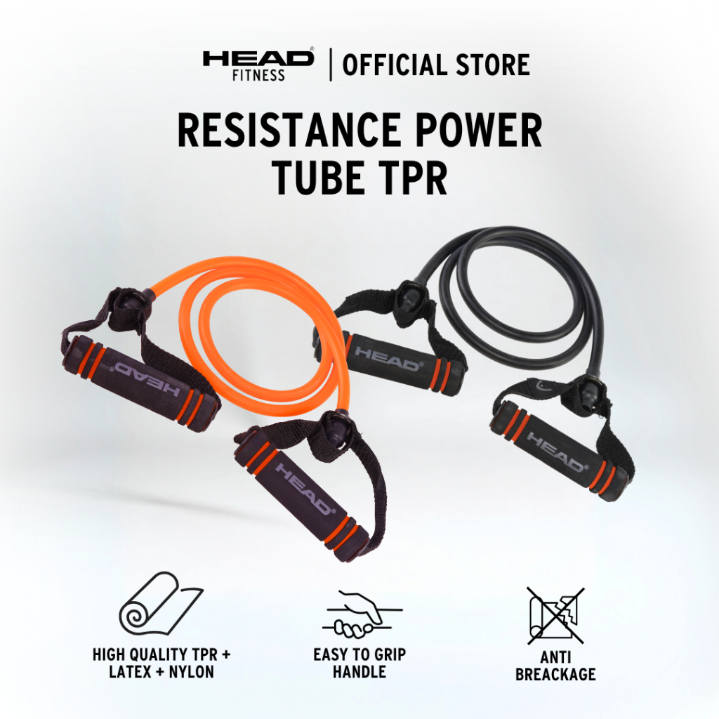Jual Fitness Gym Band HEAD Power Resistance Tube TPR 20 kg Orange ...