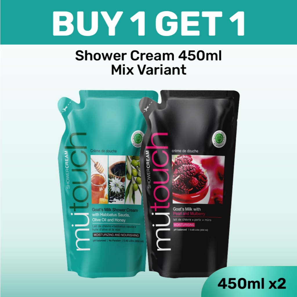 Jual BUNDLE PACK MuTouch Goat's Milk Shower Cream 450ml | Shopee Indonesia