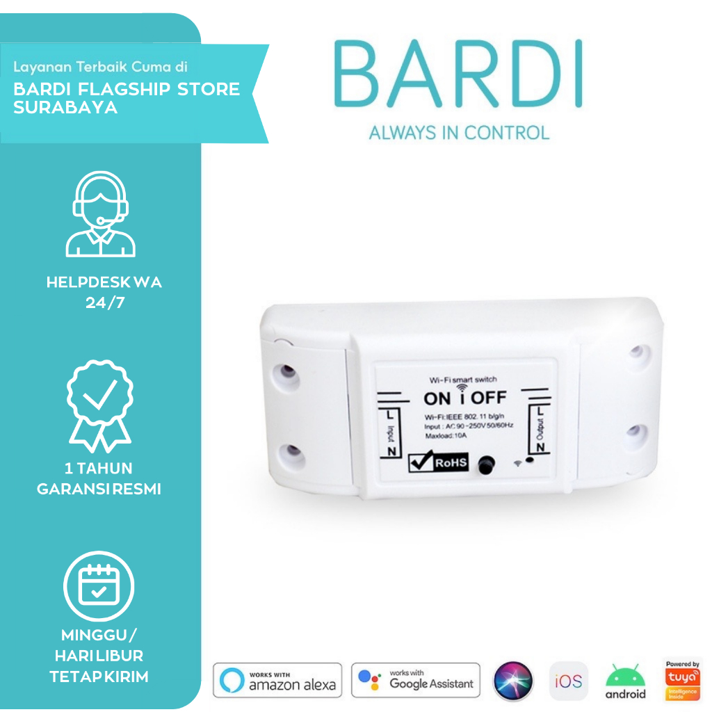 Jual BARDI Smart Breaker Saklar On/Off Switch | Shopee Indonesia