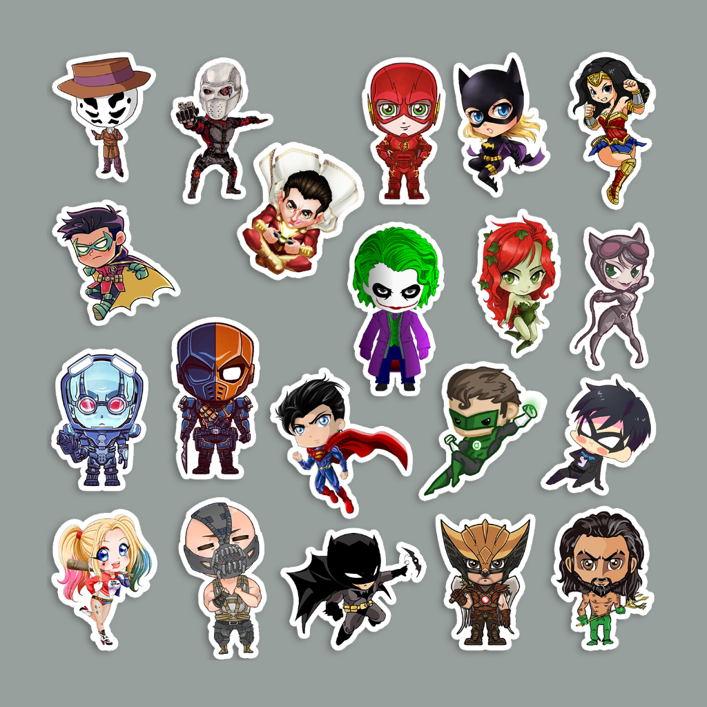 Jual STICKER PACK DC UNIVERSE CHIBI | PREMIUM STICKERS STIKER ...