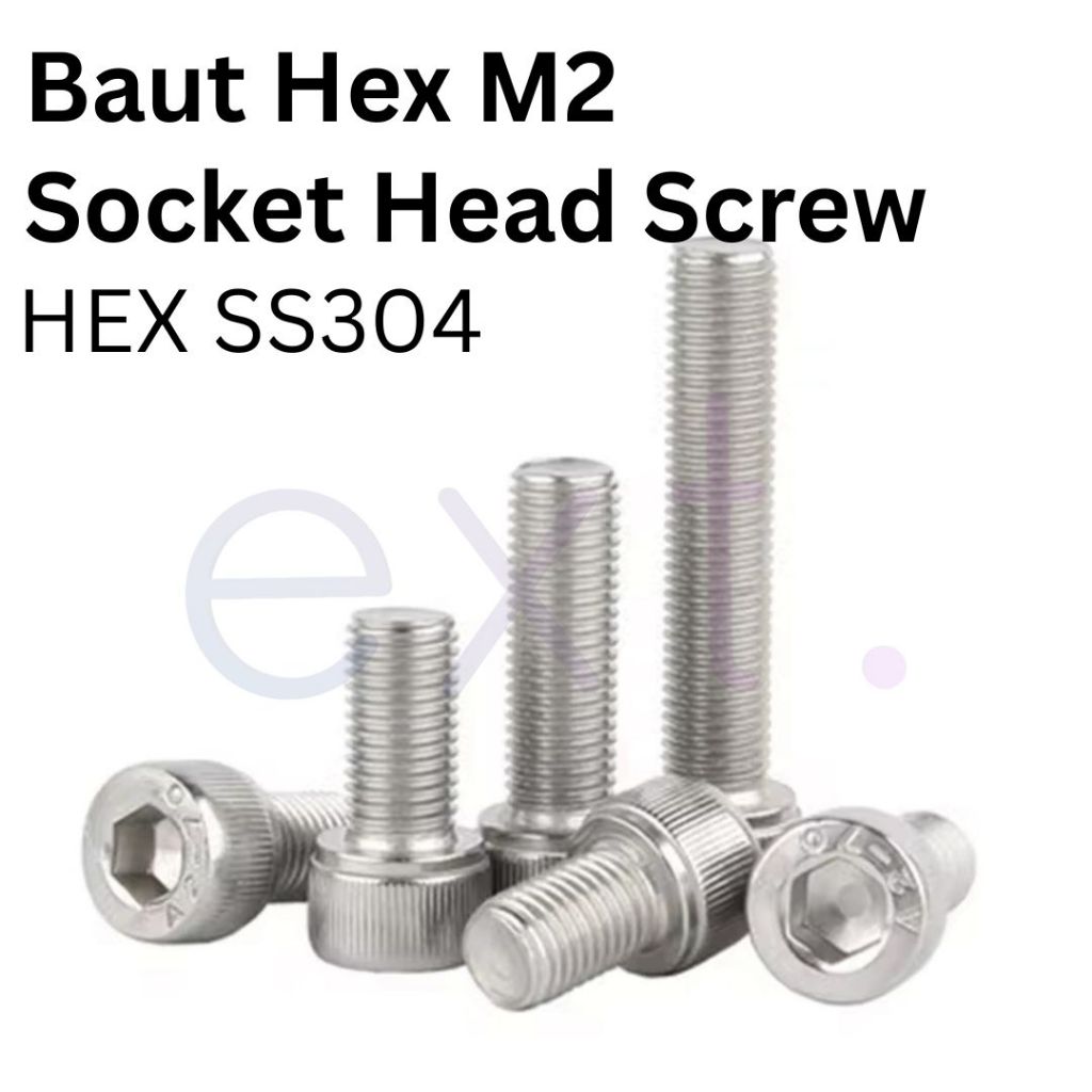 Jual Baut L M2 X L3 / L4 / L5 / L6 / L8 / L10 / L12 Baut Hex Socket ...