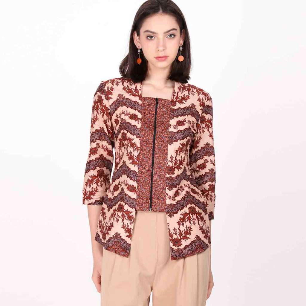 Jual Arjuna Weda Blouse Wanita Batik Motif Rangrang | Shopee Indonesia
