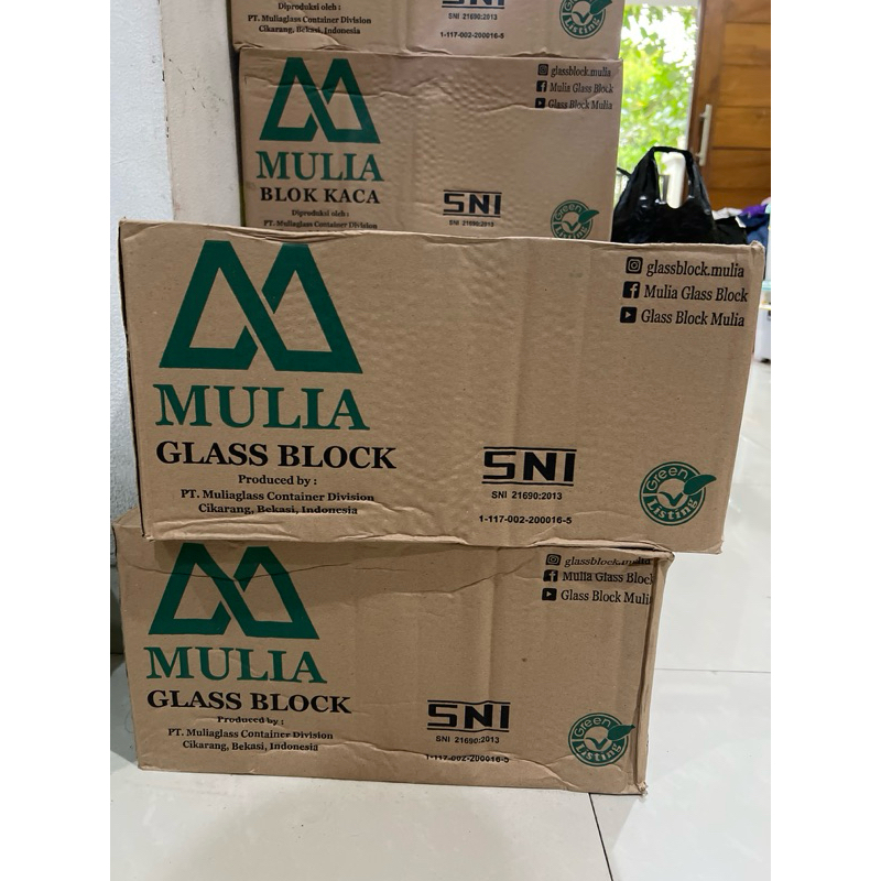 Jual GLASS BLOCK MULIA 1 DUS | BANDUNG ONLY | Shopee Indonesia