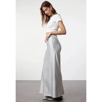 Mine Rok Satin Silk Premium Rok Duyung Satin Maxi Skirt