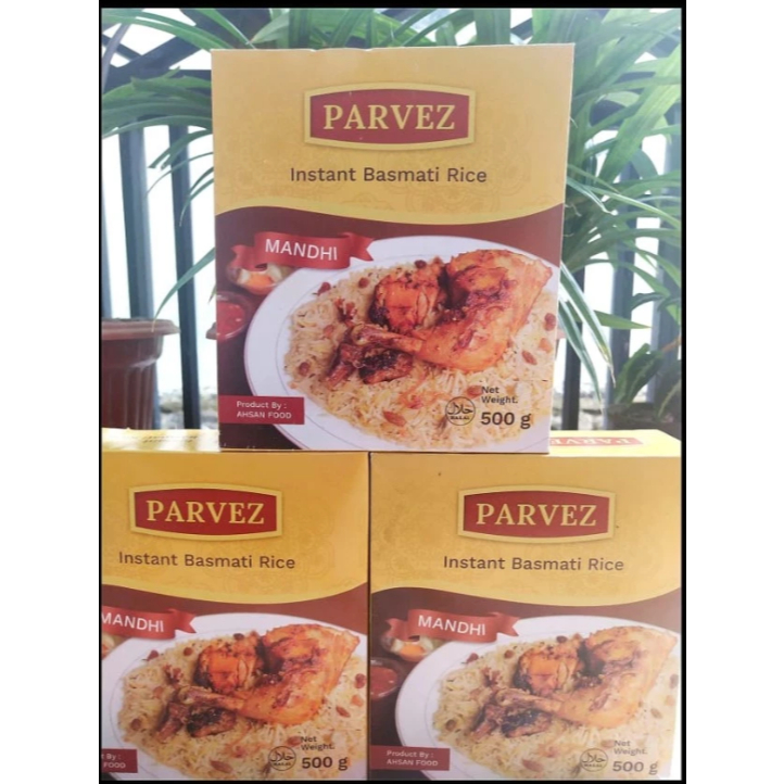 Jual PARVEZ INSTANT BASMATI RICE 500GRAM KABSAH BIRYANI MANDHI | Shopee ...