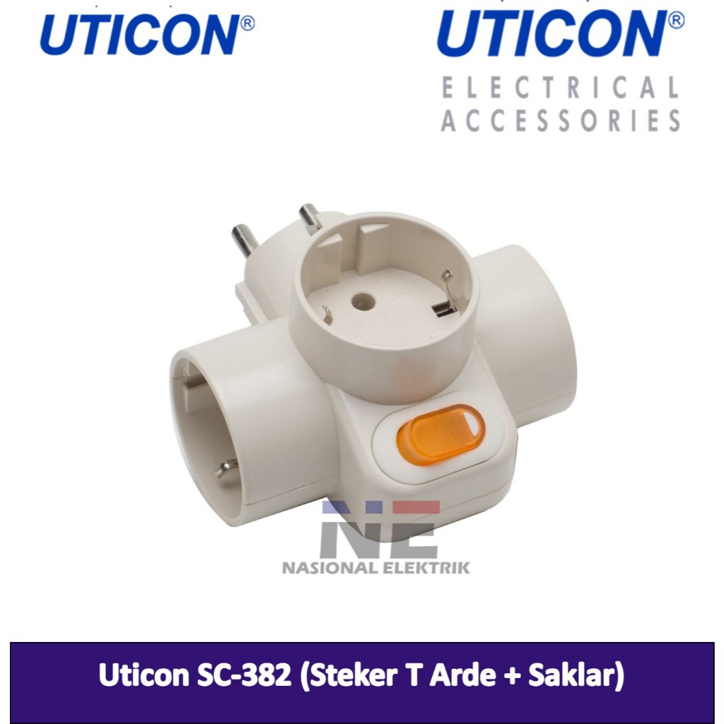 Jual Uticon | Steker T Arde + Saklar (Uticon SC-382) | Shopee Indonesia