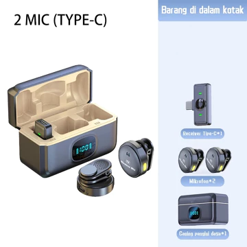 Wireless Microphone Magnetic Mikrofon Plug Play Wireless Lavalier Microphone With Charging Case