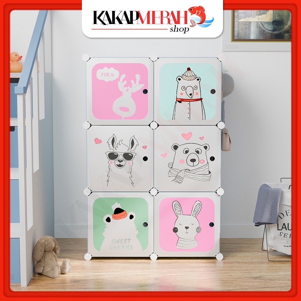 Jual Rak Pakaian Anak Dewasa Lemari Rakit Susun Plastik Serbaguna ...