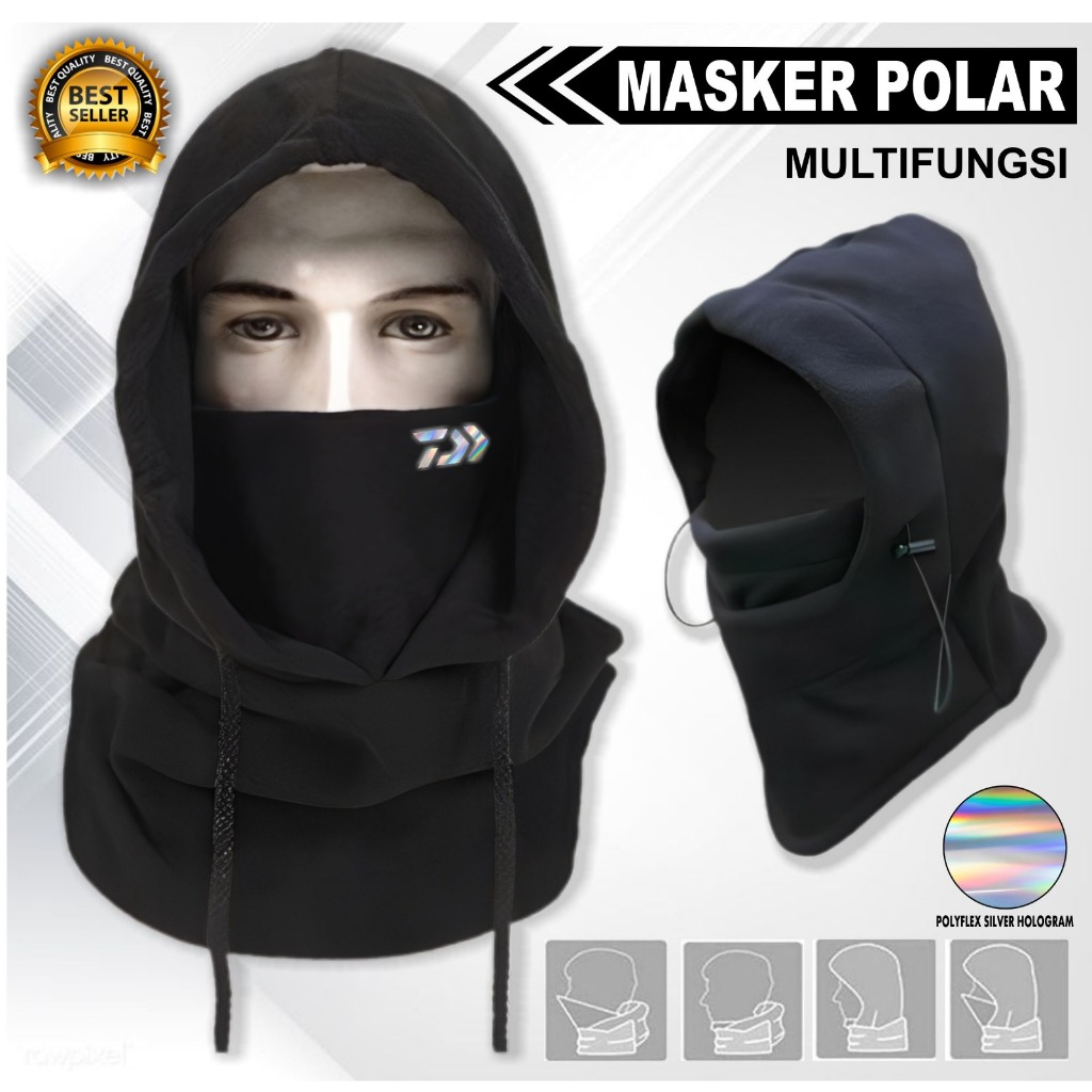 Jual Masker Buff Polar Buff Ninja Kupluk Polar 6 in 1 Full Face ...