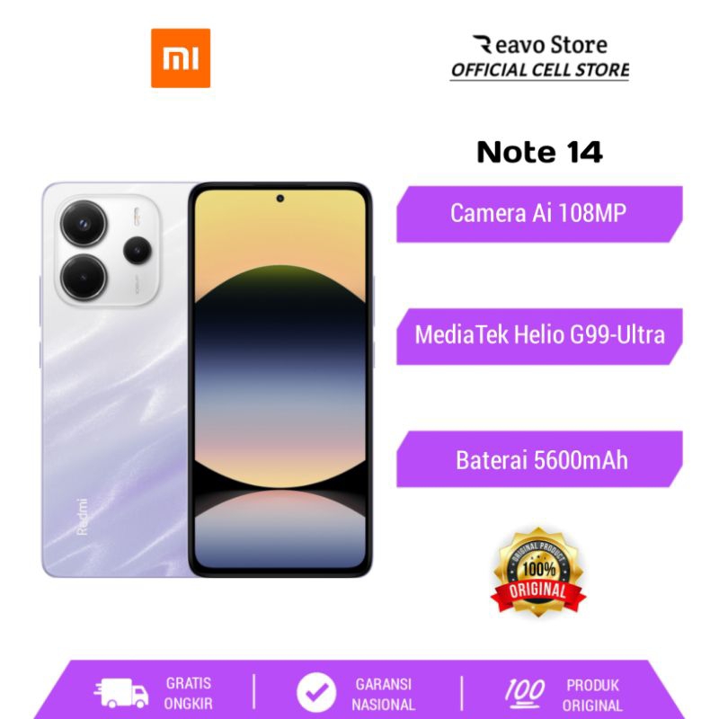 Jual Redmi Note 14 - Helio G99 Ultra | AMOLED 120Hz | Kamera 108MP ...