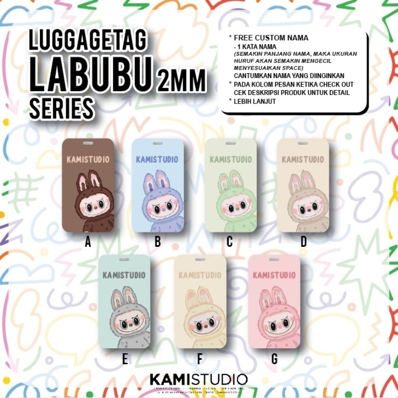 Jual LUGAGGE TAG LABUBU/ GANTUNGAN KOPER ESTETIK/GANTUNGAN KOPER GAMBAR ...