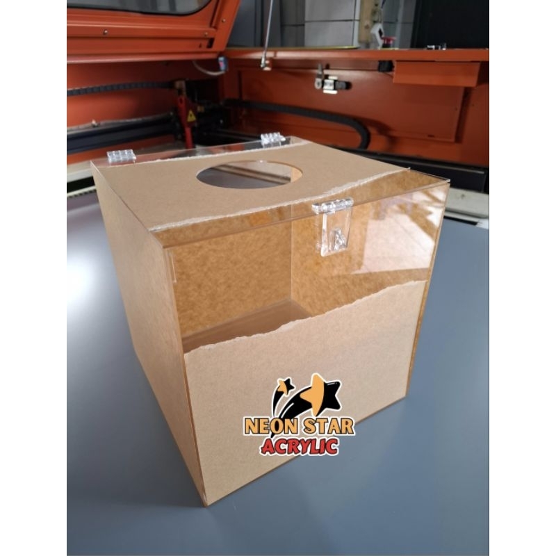 Jual Kotak Undian Akrilik 40x40x40cm / Kotak Amal / Box Akrilik ...